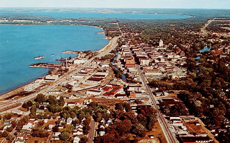 Park Place Hotel (Park Place Motor Inn) - Historical Aerial Photo Hotel In Distance  (newer photo)